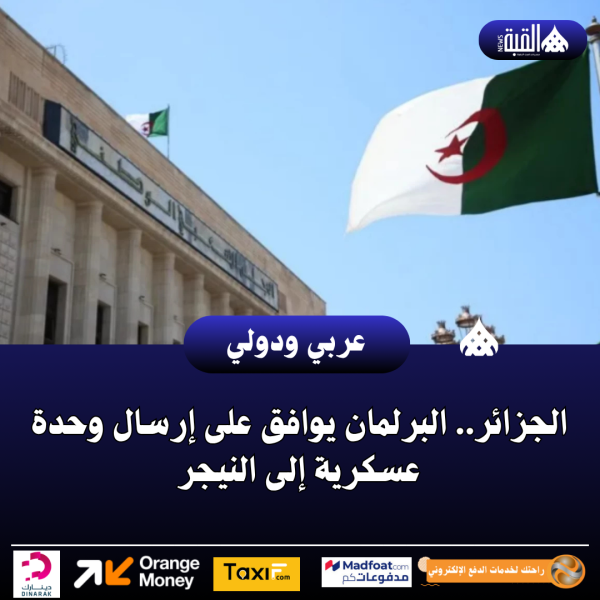 الجزائر.. البرلمان يوافق على إرسال وحدة عسكرية إلى النيجر