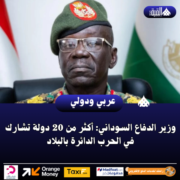 وزير الدفاع السوداني: أكثر من 20 دولة تشارك في الحرب الدائرة بالبلاد