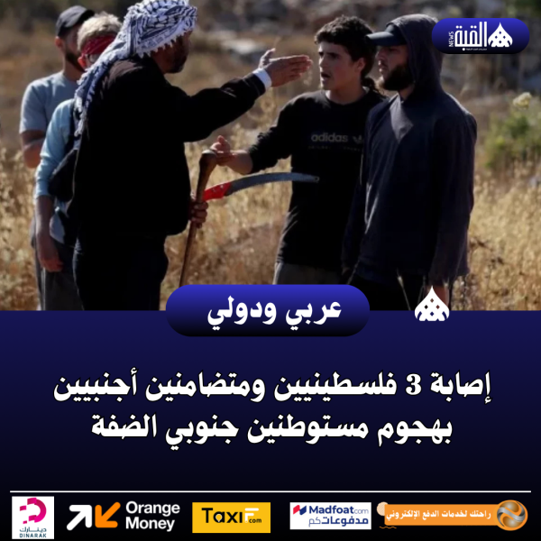 إصابة 3 فلسطينيين ومتضامنين أجنبيين بهجوم مستوطنين جنوبي الضفة